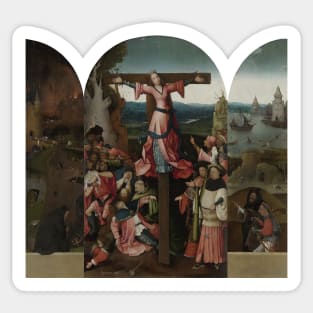 The Crucifixion of St Julia - Hieronymus Bosch Sticker